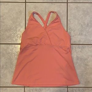 Nike Cross Back Tank Top Peach Salmon L